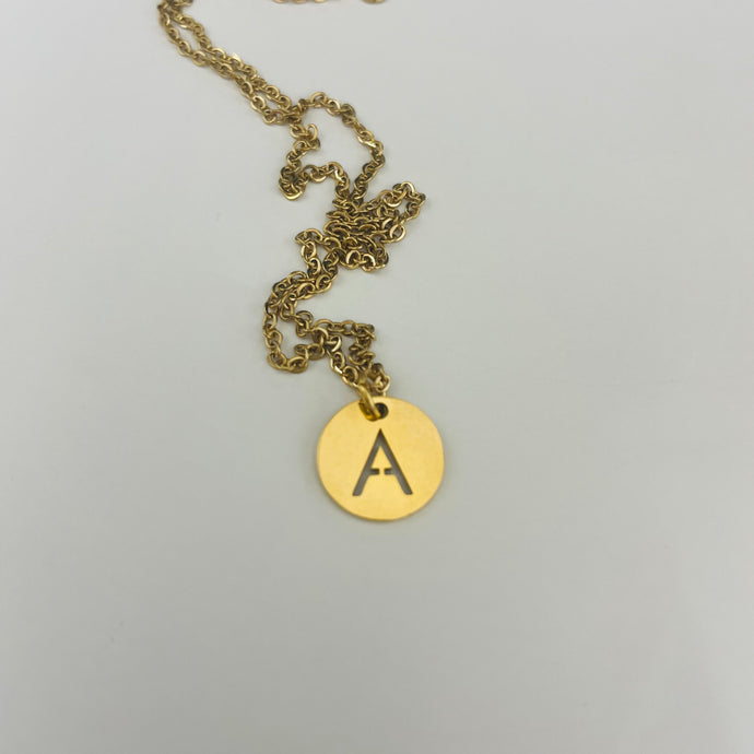 Initial Cut Out Necklace