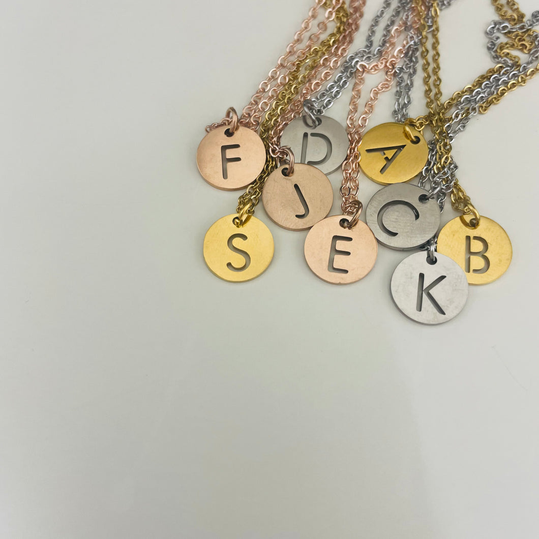 Necklace with 2025 an a initial