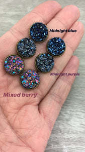 Druzy Earrings / Original / Purple Midnight