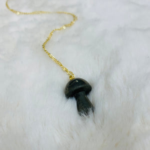 Gemstone Necklace / Mushroom Pyrite