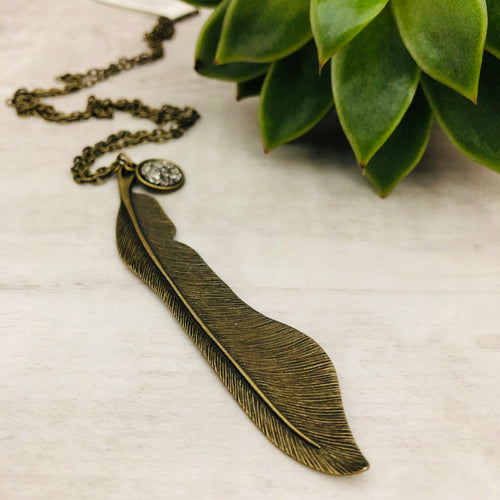 Long Feather Necklace