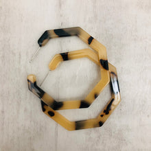 Octagon Hoop Earrings / 5.5CM / light leo