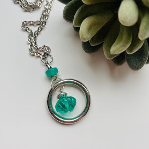 Necklace / one of a kind #21 / Turquoise Circle