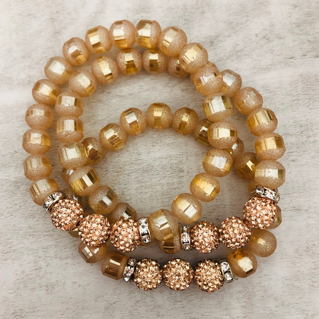 Slice Stacker Bracelet / Rose Gold