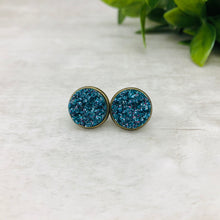 Druzy Earrings / Original / Blue Berry