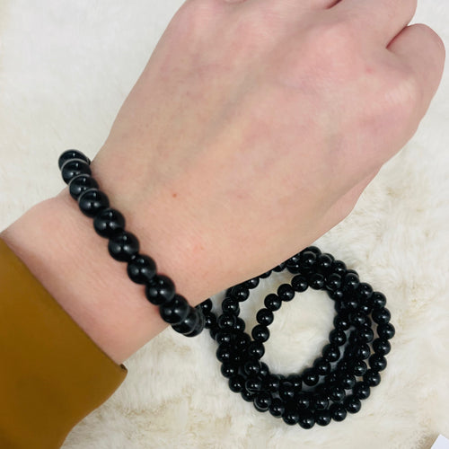 Stone Stacker Bracelet / Black Onyx