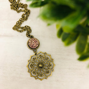 Medallion Flower Necklace