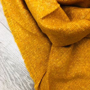 Triangle Blanket Scarf / Yellow Mustard Flecks