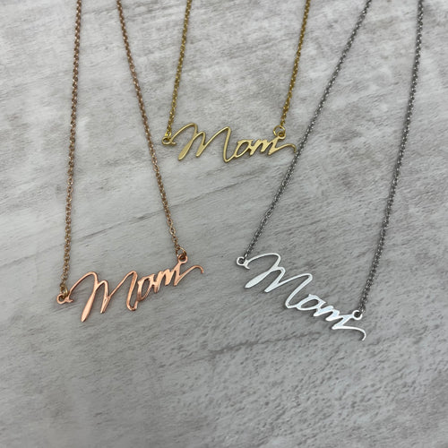 Stainless Steel / Custom calligraphy necklace IN STOCK