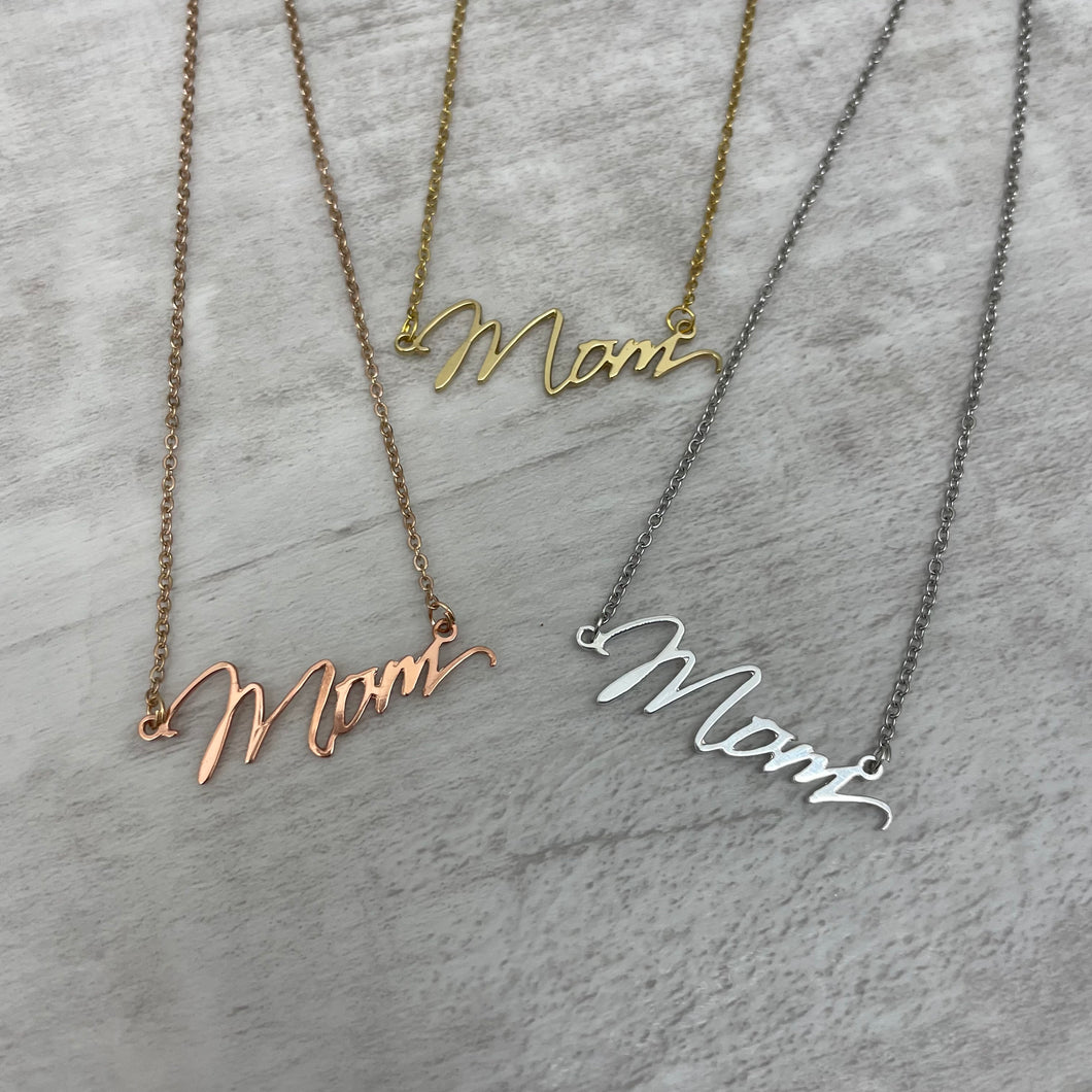 Stainless Steel / Custom calligraphy necklace IN STOCK