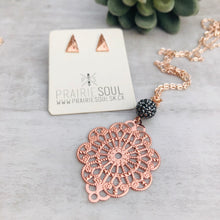 Filigree Diamond Rose Gold Necklace