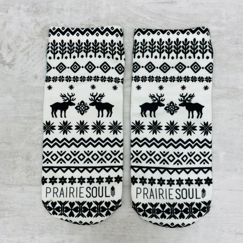 Socks Ankle / Boho Christmas Reindeer