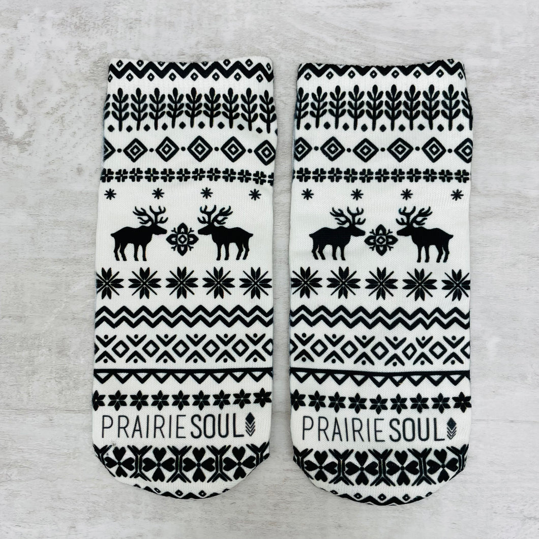 Socks Ankle / Boho Christmas Reindeer