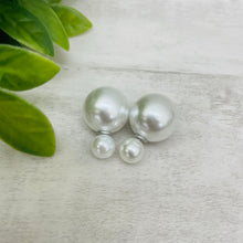 Double Sided Earrings / Pearl White