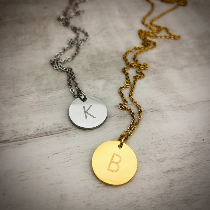 Initial Engraved Necklace