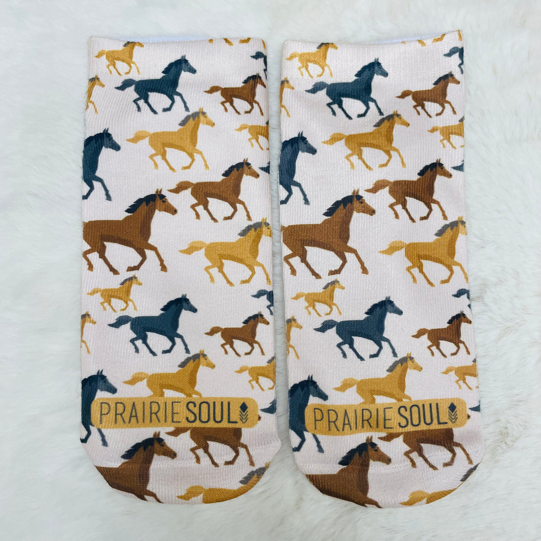 Socks Ankle / Horses Running