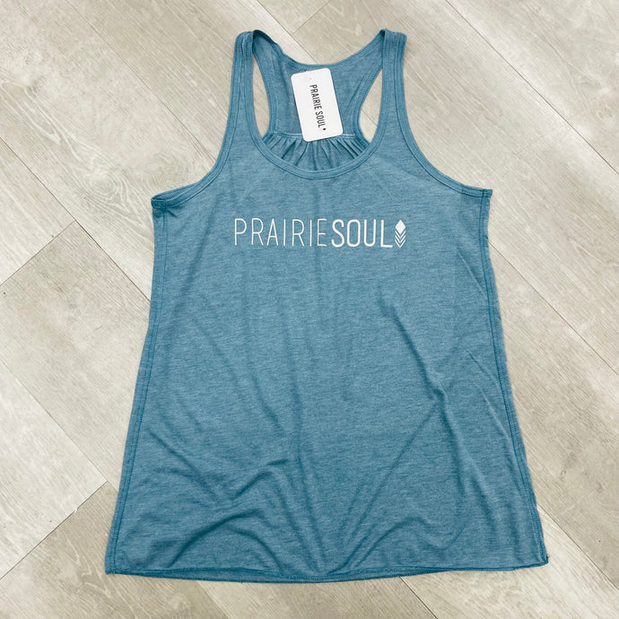 Prairie Soul Ruched Tank / Blue Teal