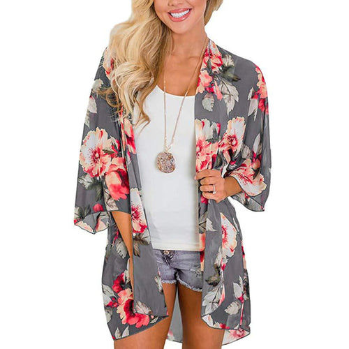 Kimono | Grey Floral